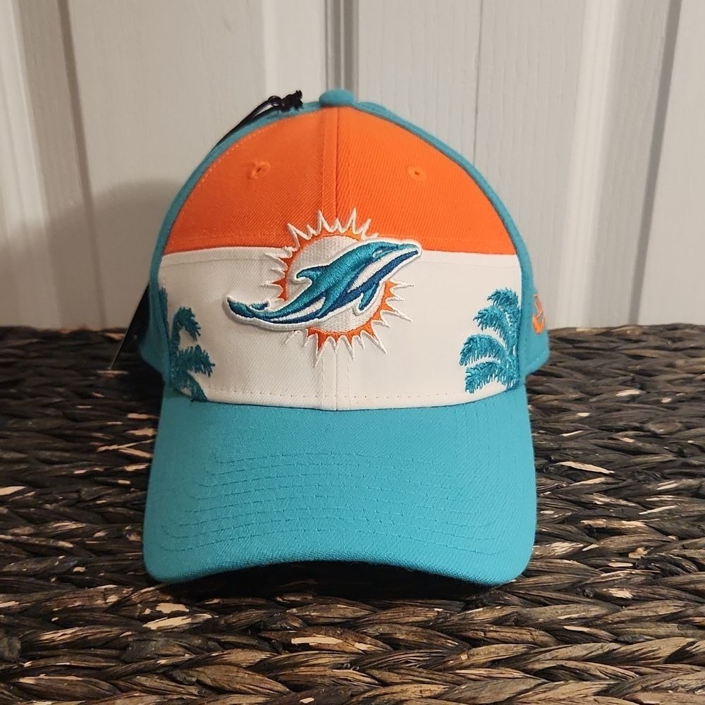 NWT Miami Dolphins Draft 39Thirty New Era Flex Fit Baseball Hat M/L Football NFL